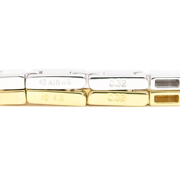 Tasaki cross pendant for ladies with diamonds 0.64ct set in 2WAY K18 yellow and white gold