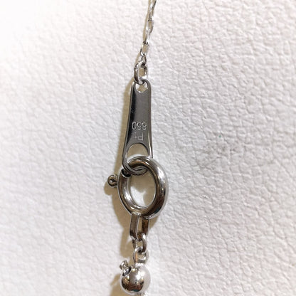 Limited Pt900/850 Akoya Pearl Pendant Necklace with 8mm pearl and 0.07 ct diamond on Pt850 chain