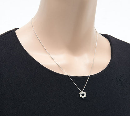 TASAKI Diamond Pendant Necklace with 1.00ct diamond on 45cm chain, pendant size 12.7mm by 11.6mm