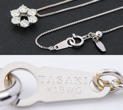 TASAKI Diamond Pendant Necklace with 1.00ct diamond on 45cm chain, pendant size 12.7mm by 11.6mm