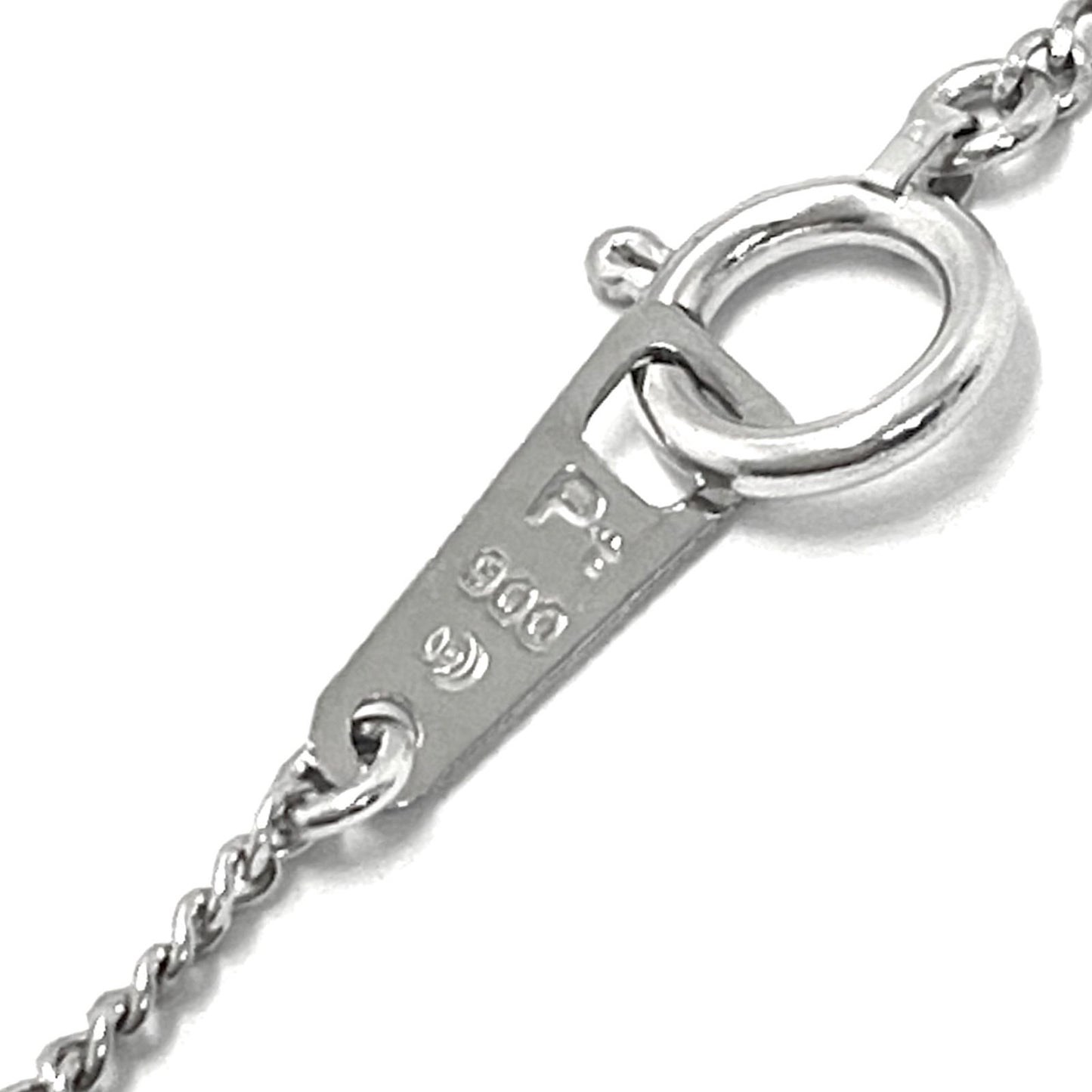Tasaki Diamond Necklace Pt900 with 1.03ct elongated diamond and 38cm platinum chain