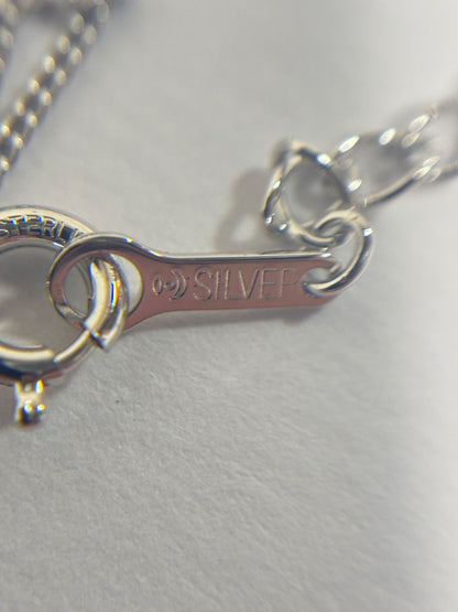 Tasaki silver 925 necklace with a single freshwater pearl pendant and adjustable chain