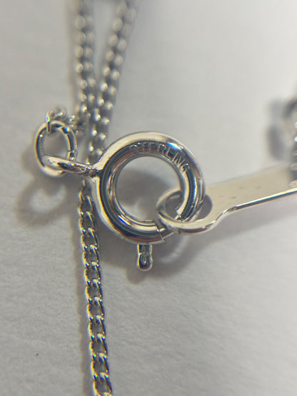 Tasaki silver 925 necklace with a single freshwater pearl pendant and adjustable chain