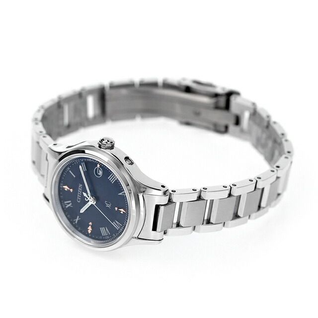 Citizen xC Ladies ES9490-61L Cross Sea Light watch with navy dial and light silver band