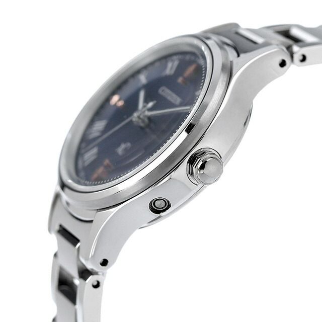 Citizen xC Ladies ES9490-61L Cross Sea Light watch with navy dial and light silver band