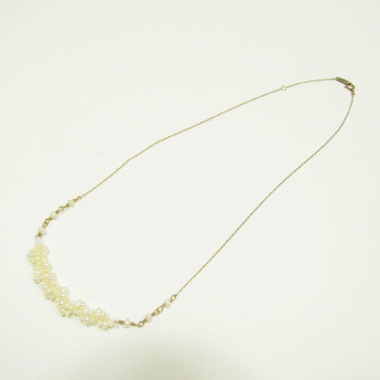 Gold Agate Baby Pearl Necklace with K10 material, available in 36 or 40 cm length