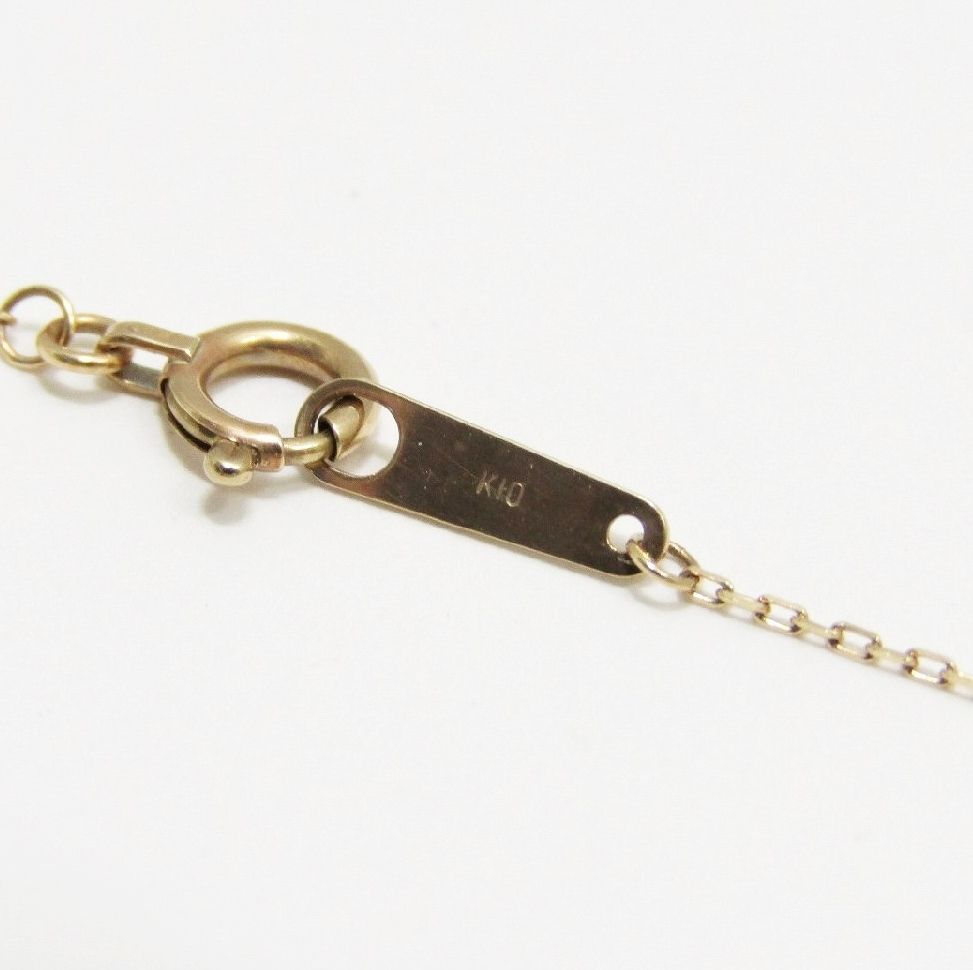 Gold Agate Baby Pearl Necklace with K10 material, available in 36 or 40 cm length