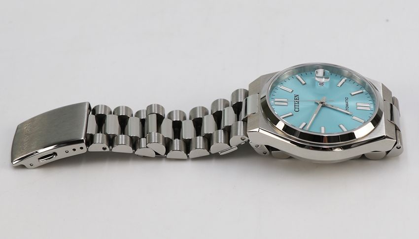 Citizen NJ0151-88M automatic men's watch with ice blue dial and stainless steel case