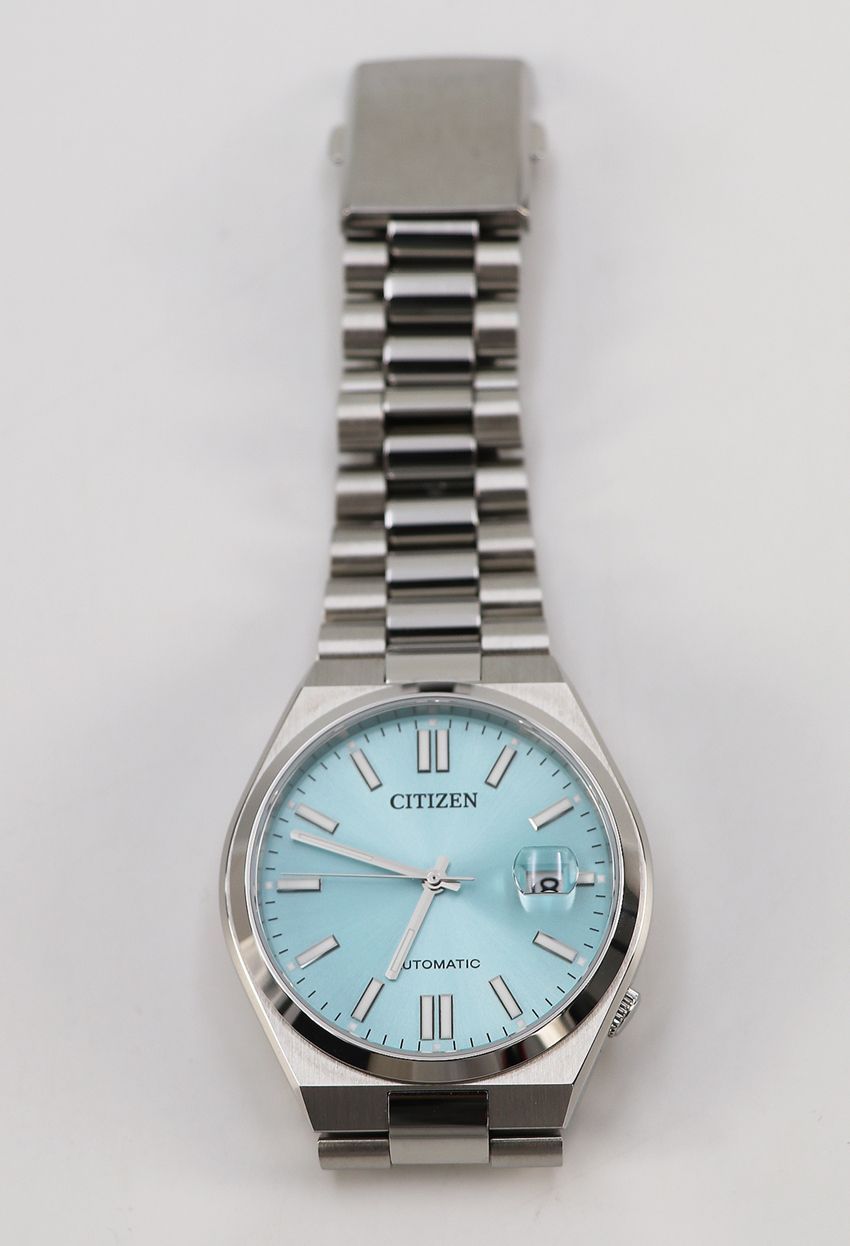 Citizen NJ0151-88M automatic men's watch with ice blue dial and stainless steel case