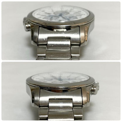 CITIZEN Eco-Drive Perpetual Calendar men's watch model E820-R006592 with silver case and black leather strap