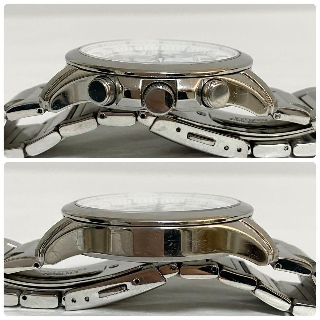 CITIZEN Eco-Drive Perpetual Calendar men's watch model E820-R006592 with silver case and black leather strap