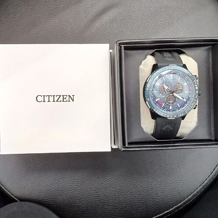 Citizen Promaster SKY CB5006-02L blue dial pilot watch in used condition