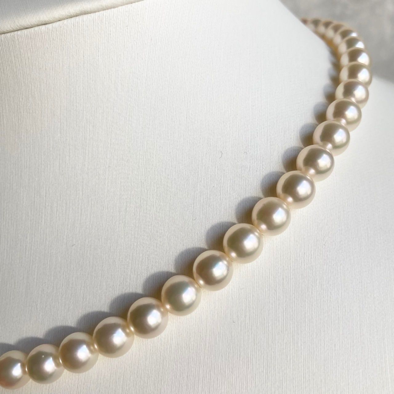 Hanadama Akoya pearls necklace 6.5-7.0mm size, 40cm silver wire finish with certification