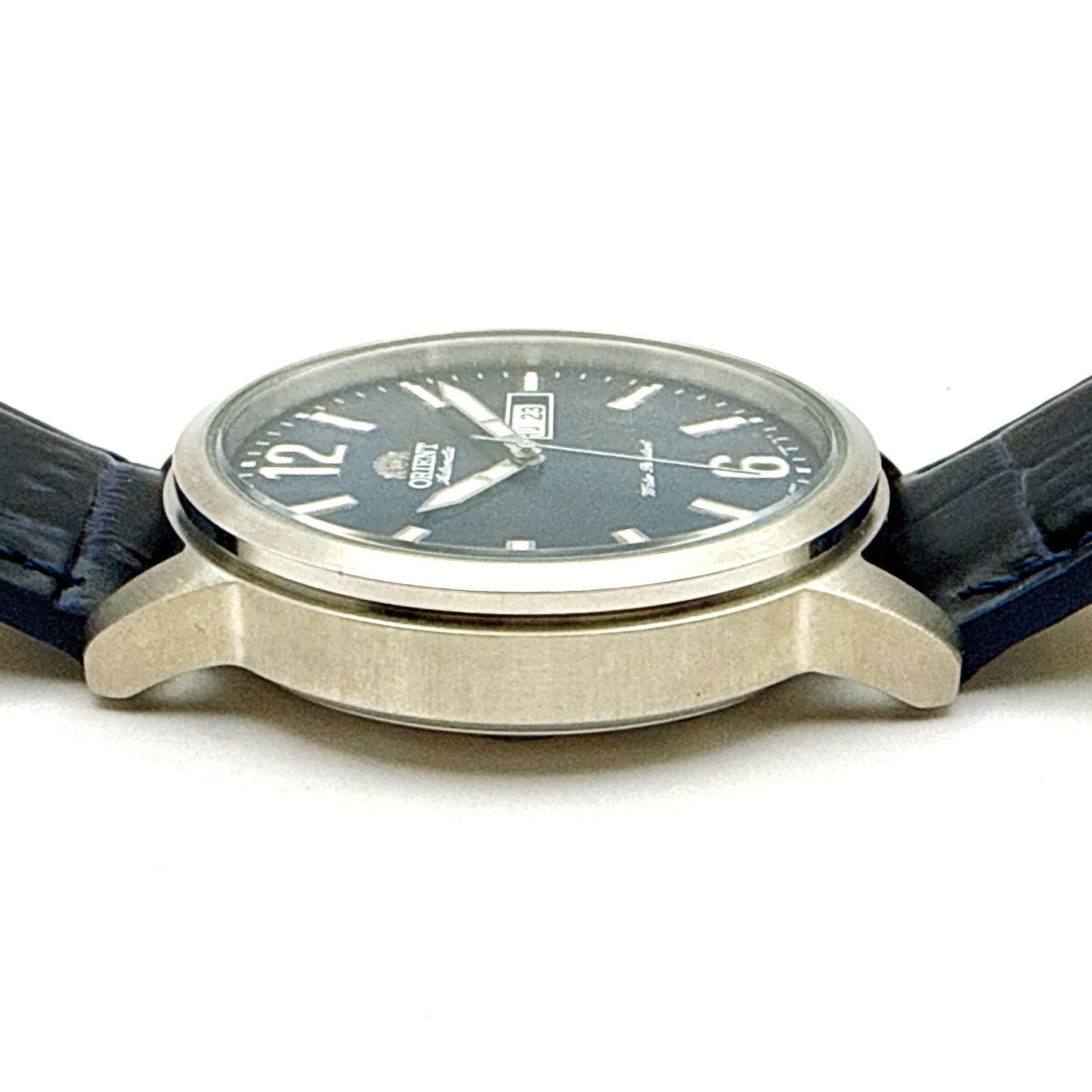 ORIENT B094 Big Face ORIENT Blue Dial Skeleton Back Automatic Men's Watch — Japanese
