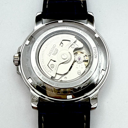 ORIENT B094 Big Face ORIENT Blue Dial Skeleton Back Automatic Men's Watch — Japanese