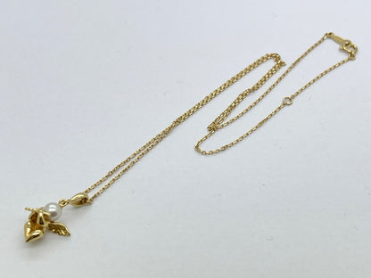 8-8 Mikimoto K18 gold pearl necklace with 4.4g weight and 1.2cm pearl size