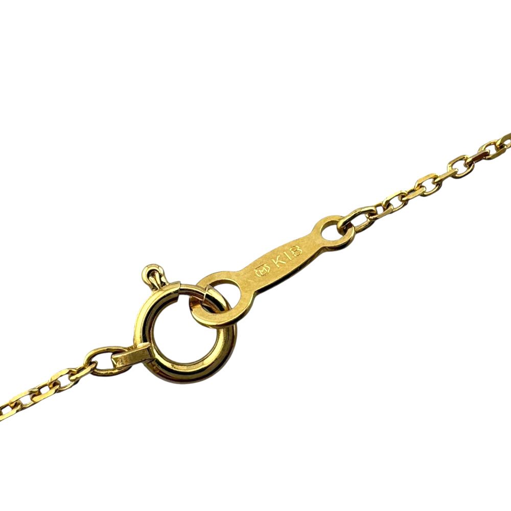 Mikimoto 18K yellow gold necklace for ladies weighing 2.6 grams, elegant used jewelry piece