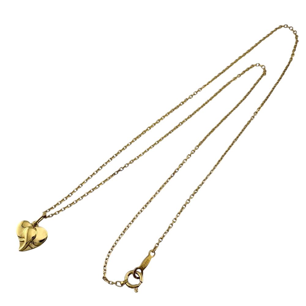 Mikimoto 18K yellow gold necklace for ladies weighing 2.6 grams, elegant used jewelry piece
