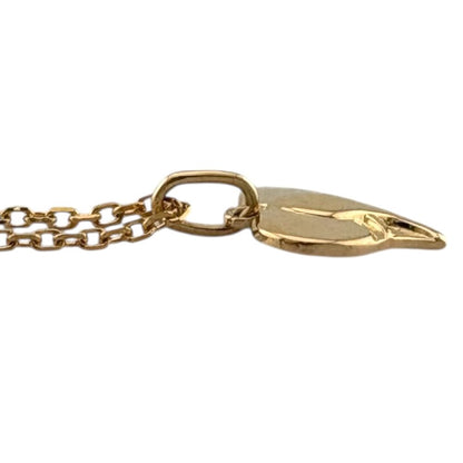 Mikimoto 18K yellow gold necklace for ladies weighing 2.6 grams, elegant used jewelry piece