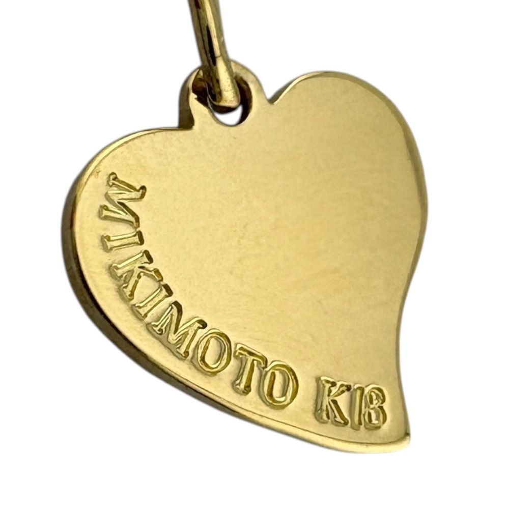 Mikimoto 18K yellow gold necklace for ladies weighing 2.6 grams, elegant used jewelry piece
