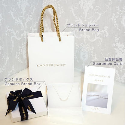 KOKO Pearl Akoya real pearl necklace with 15 beads 4.0-4.4 mm on Japanese 10K gold chain