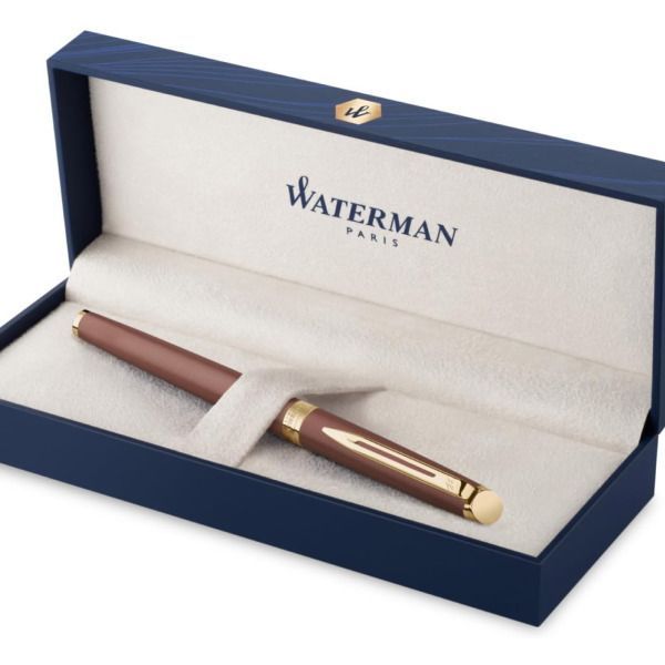 WATERMAN Metropolitan Essential Neutral Color Fountain Pen with fine nib and gold coated stainless steel body