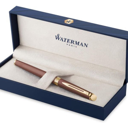 WATERMAN Metropolitan Essential Neutral Color Fountain Pen with fine nib and gold coated stainless steel body