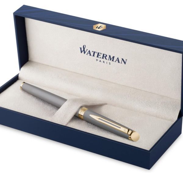 WATERMAN Metropolitan Essential Neutral Color Fountain Pen with fine nib and gold coated stainless steel body