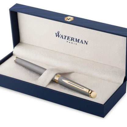 WATERMAN Metropolitan Essential Neutral Color Fountain Pen with fine nib and gold coated stainless steel body