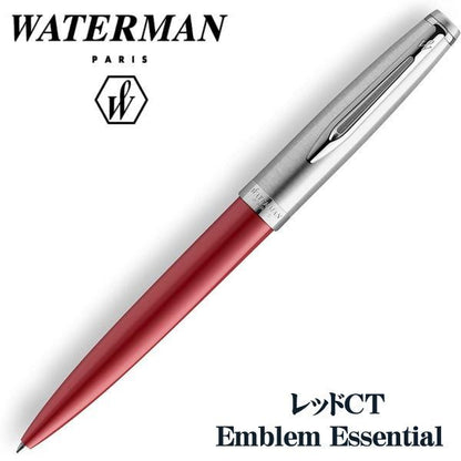 Waterman Emblem Essential ballpoint pen in black with twist mechanism and aluminum body