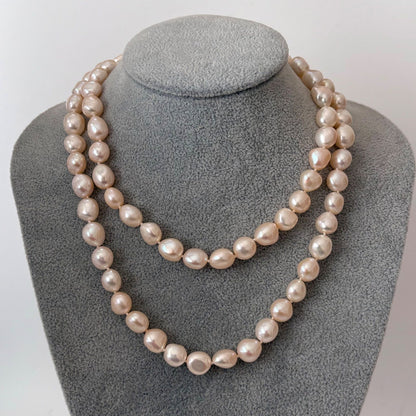 263 Tasaki K18 Baroque Pearl Necklace with 91.5 cm length showcasing irregularly shaped pearls and gold chain