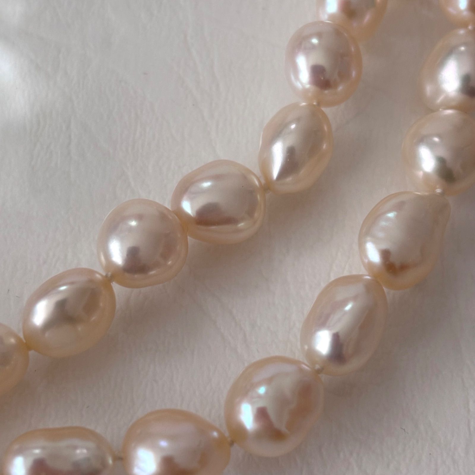 263 Tasaki K18 Baroque Pearl Necklace with 91.5 cm length showcasing irregularly shaped pearls and gold chain