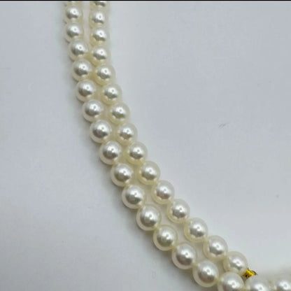 Mikimoto Baby Pearl Necklace with white pearls and K18 gold clasp, 41 cm length, simple elegant design
