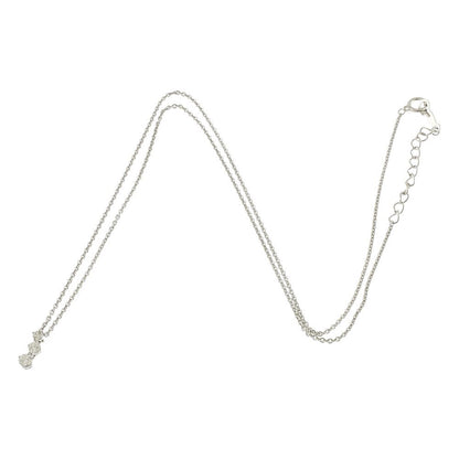 Mikimoto ladies necklace in 18K white gold with diamond detail and K18WG engraving on clasp