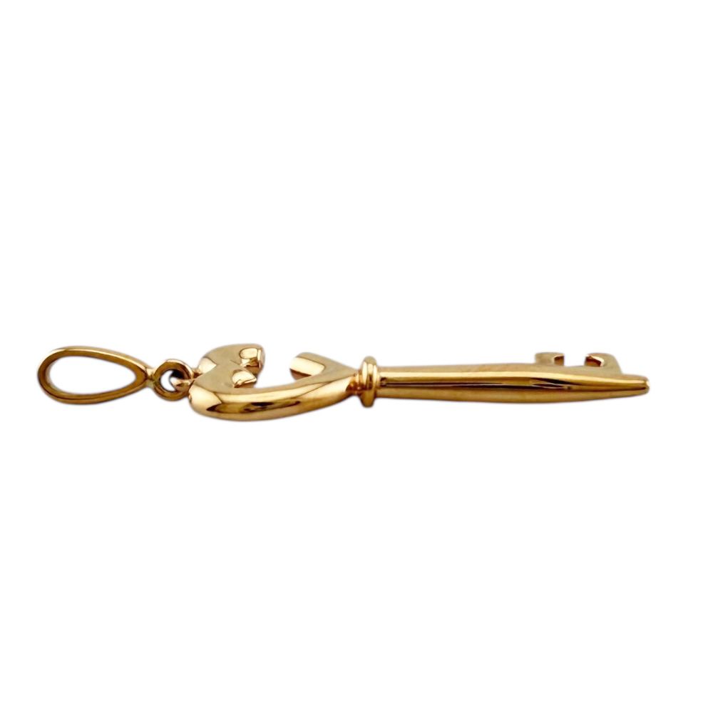 Mikimoto 18K pink gold pendant top for ladies in key heart design
