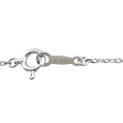 Mikimoto 18K white gold drop necklace with diamond for ladies, silver color, weighing 3.2 grams
