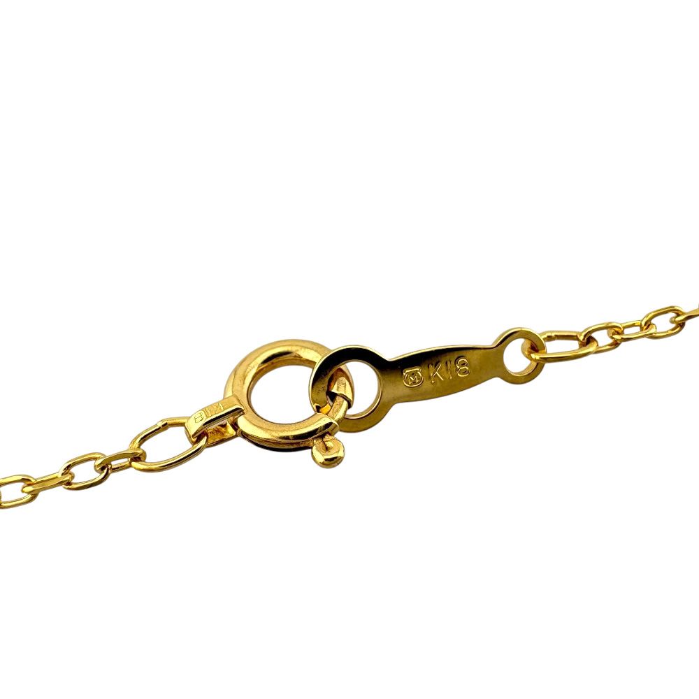 Mikimoto ladies necklace in 18K yellow gold featuring a single pearl weighing 3.1 grams