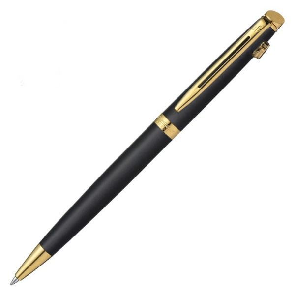 Waterman Metropolitan Essential Matte Black GT oil-based ballpoint pen with twist mechanism