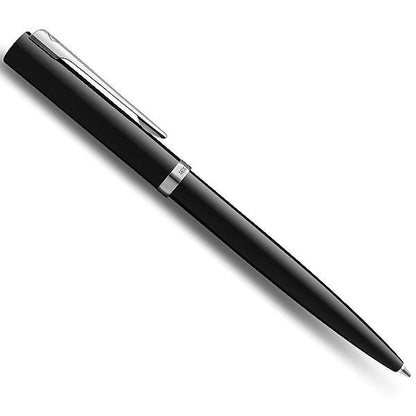 WATERMAN Impression Black CT oil-based fine ballpoint pen with gold and palladium trim and glossy black stainless steel body