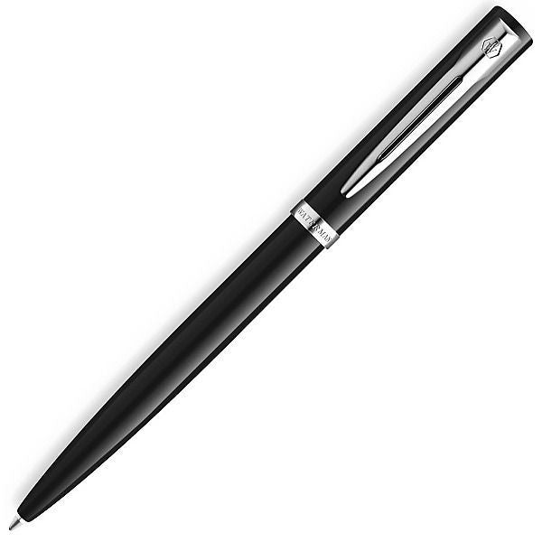 WATERMAN Impression Black CT oil-based fine ballpoint pen with gold and palladium trim and glossy black stainless steel body