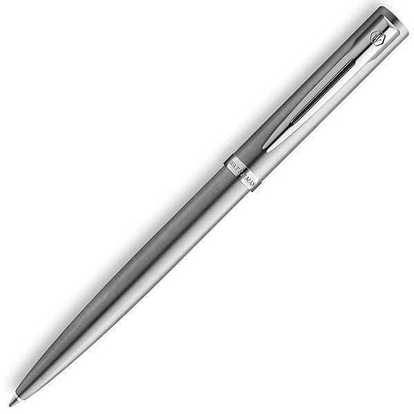 WATERMAN Impression stainless steel CT ballpoint pen with twist mechanism, slim F tip, gold and palladium trim