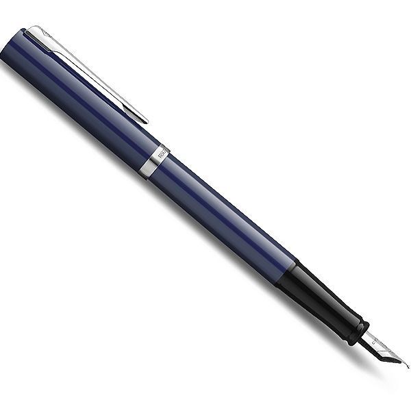 WATERMAN Impression Blue CT Fine Point Fountain Pen with stainless steel body and gold coating clip