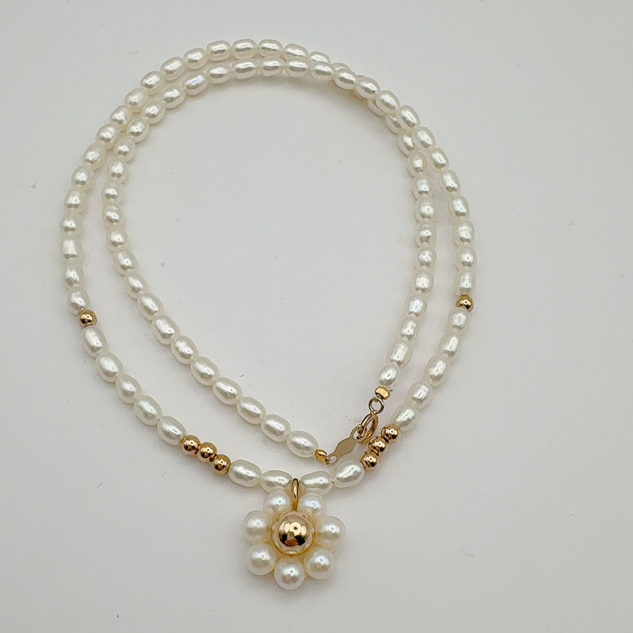 Mikimoto Gift Selection K14 gold necklace with 41 cm freshwater pearls on white background