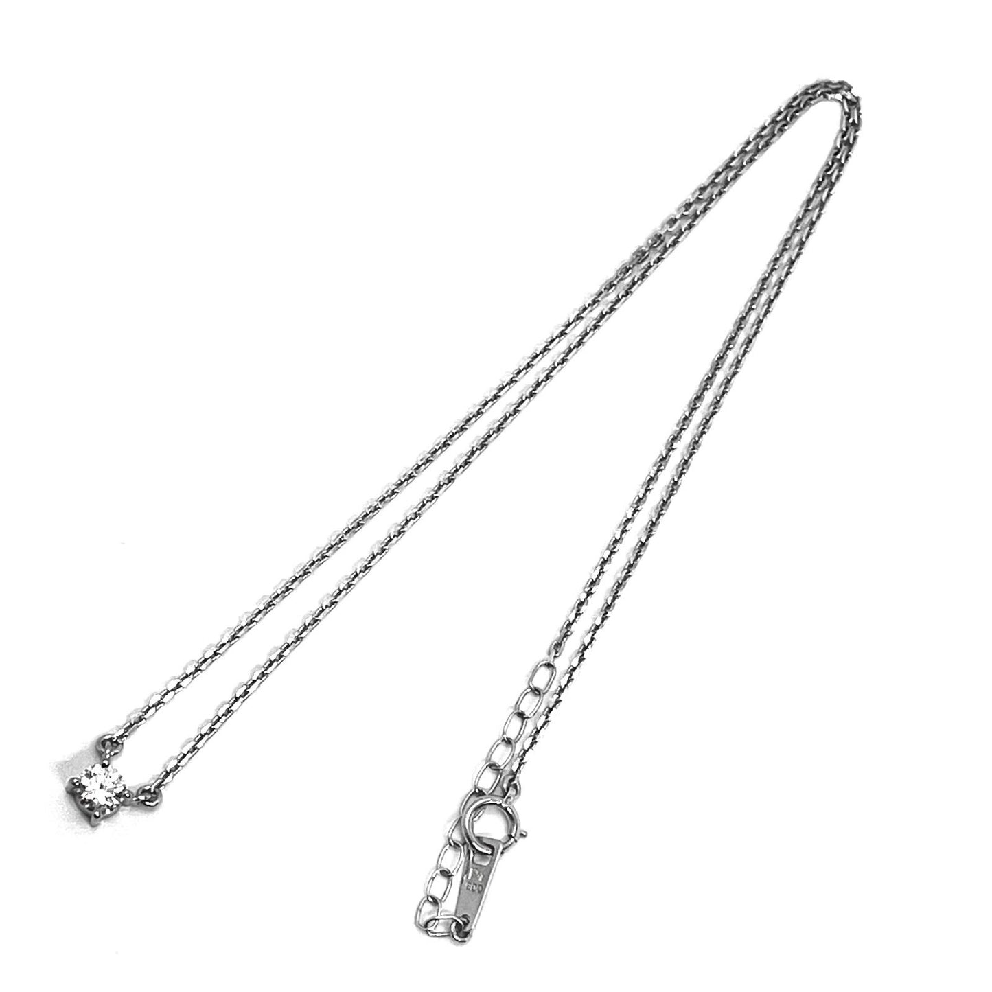 TASAKI diamond necklace with 0.34ct diamond set in Pt900 platinum on 40cm adjustable chain