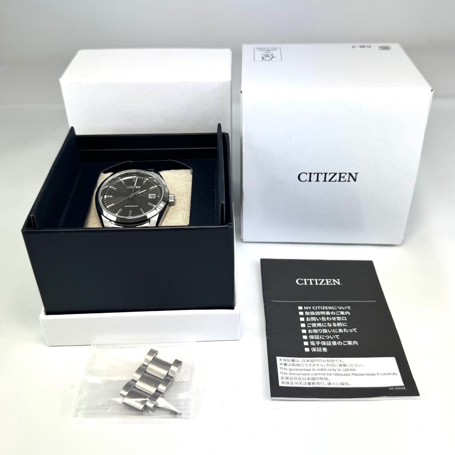 Citizen Collection Mechanical NB1050-59H automatic watch with stainless steel case back skeleton and date display