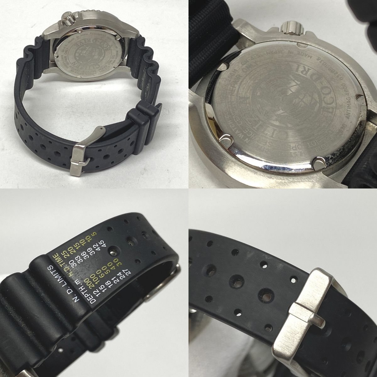 CITIZEN PROMASTER Diver Eco-Drive 200m watch with silver case and green dial shown from front