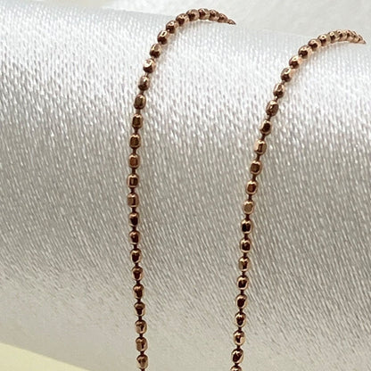 agete10K necklace with purple amethyst stone in 10K rose gold weighing 1.6 grams with included box