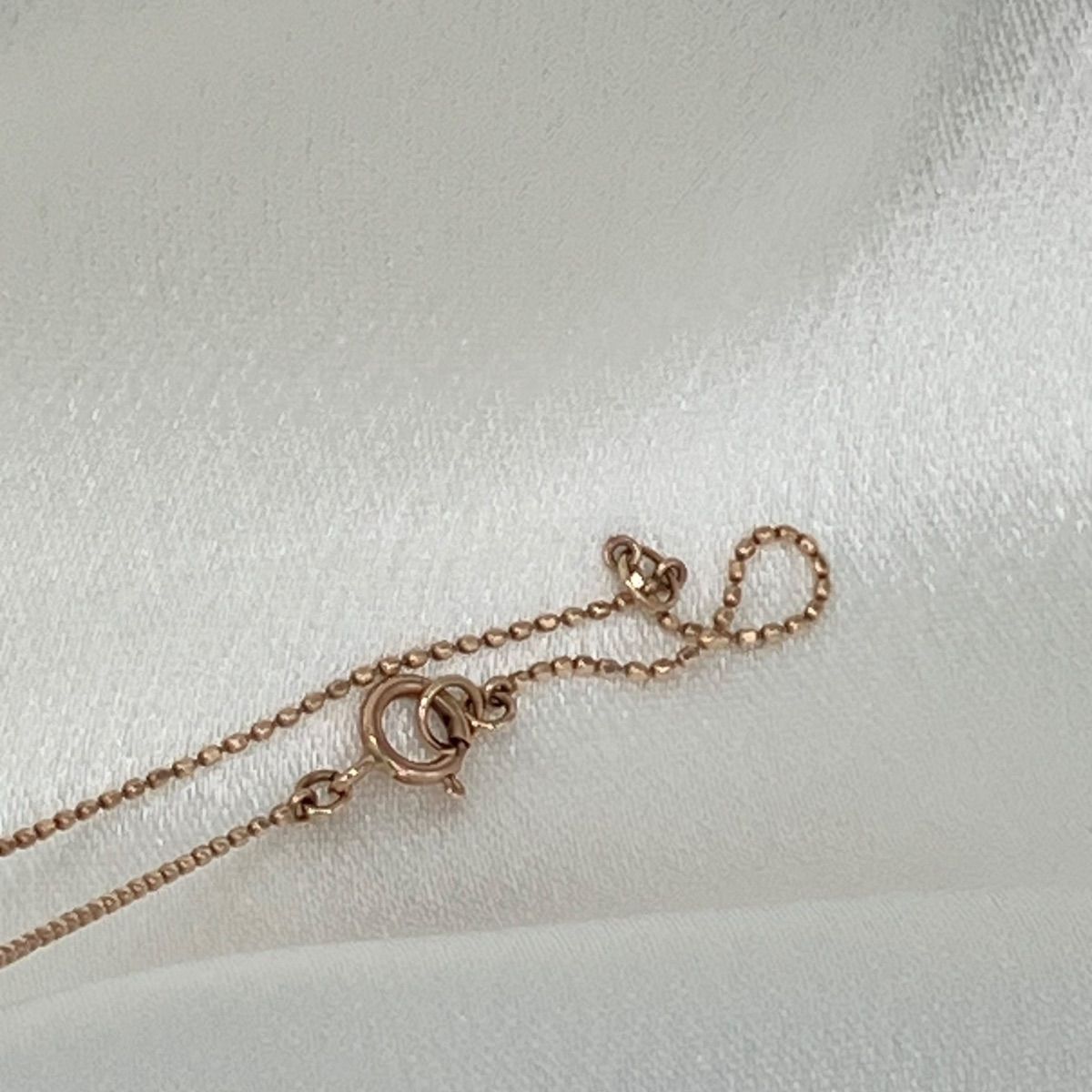 agete10K necklace with purple amethyst stone in 10K rose gold weighing 1.6 grams with included box
