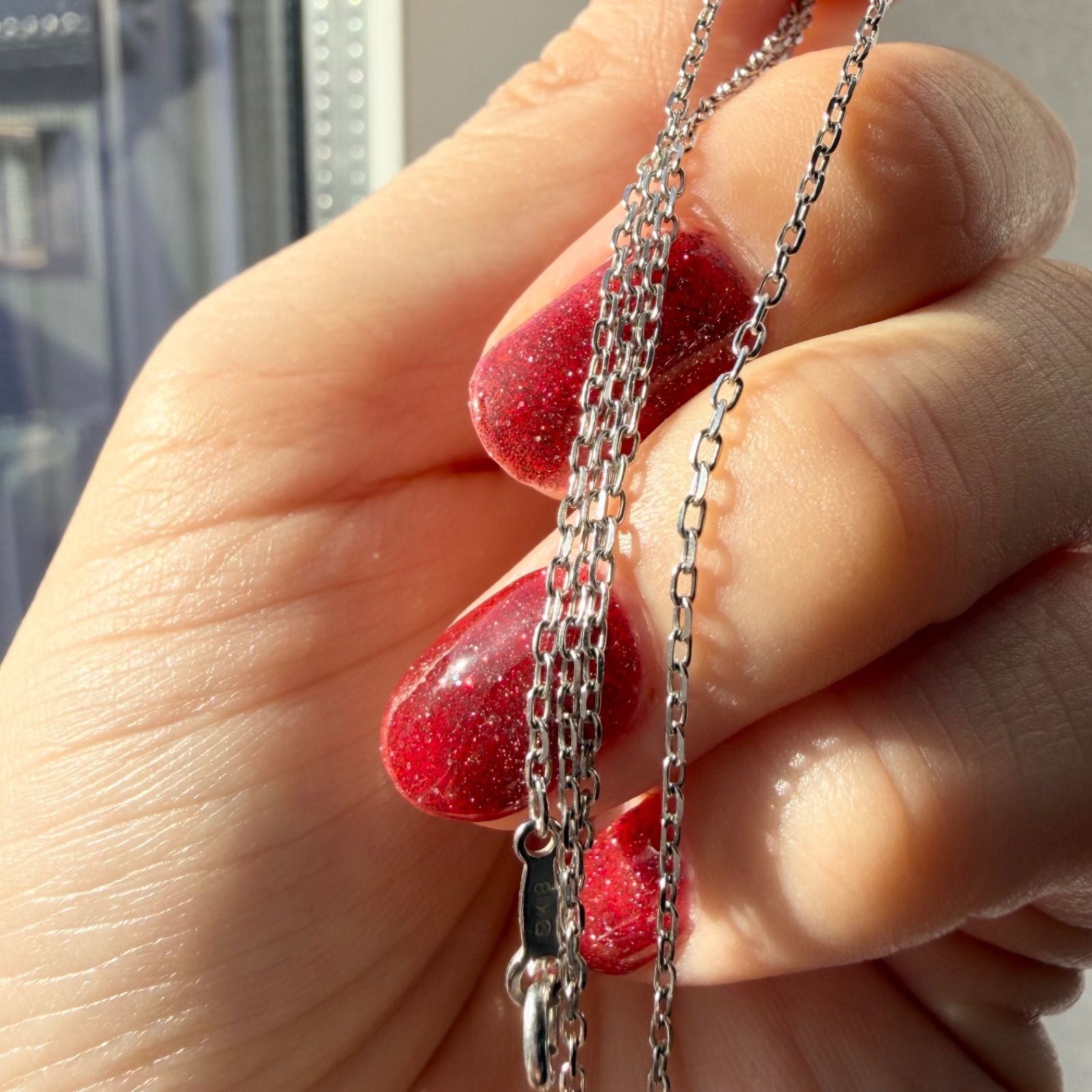 MIKIMOTO K18 white gold chain necklace measuring 40cm and weighing 1.8 grams