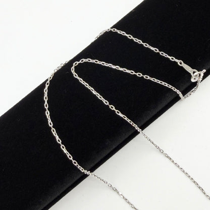 MIKIMOTO K18 white gold chain necklace measuring 40cm and weighing 1.8 grams